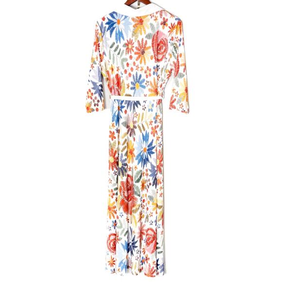 Lily by Firmiana Dress Floral Wrap Red Size XL Garden Party Layers - Picture 2 of 9